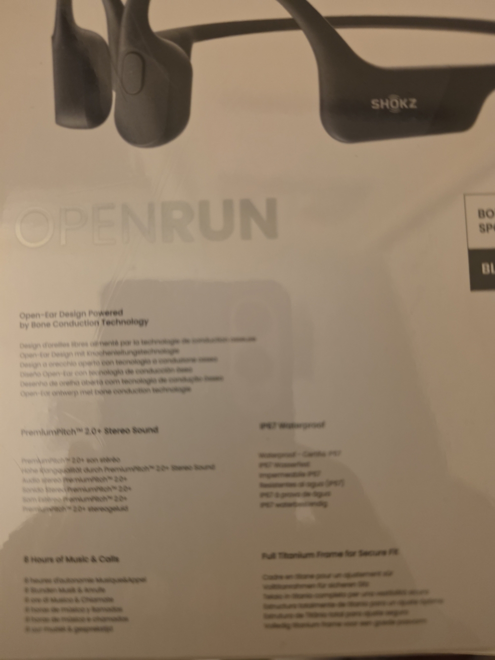 Shokz OpenRun Bone Conduction Headphones - Black - Picture 3 of 4